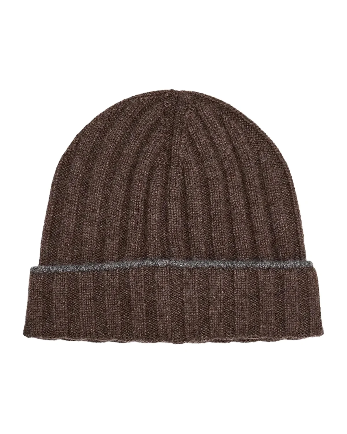Men's Tipped Cashmere Rib-Knit Beanie Hat Men's Tipped Cashmere Rib-Knit Beanie Hat