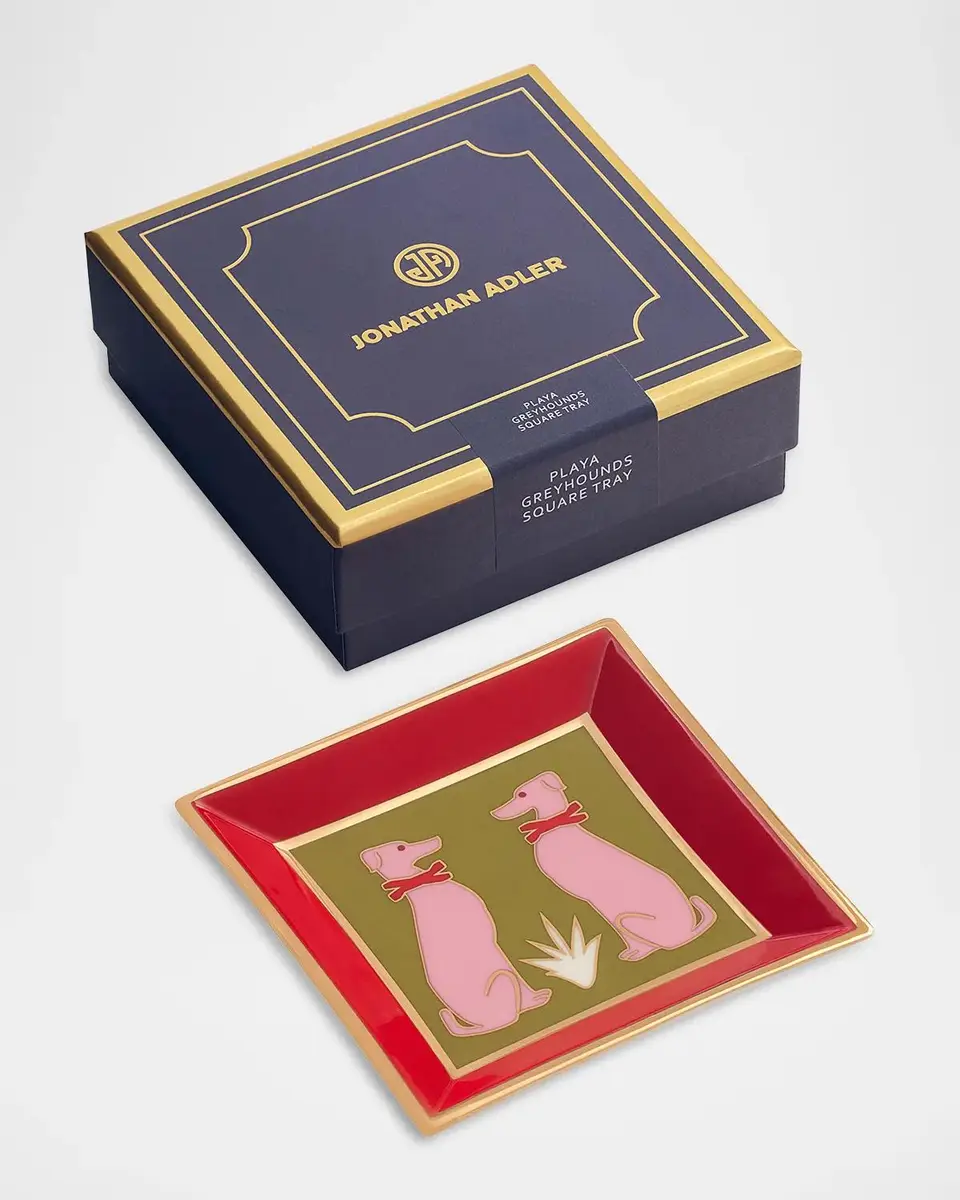 Jonathan Adler Playa Greyhound Porcelain Square Tray | Thumbnail 2 Jonathan Adler Playa Greyhound Porcelain Square Tray | Thumbnail 2