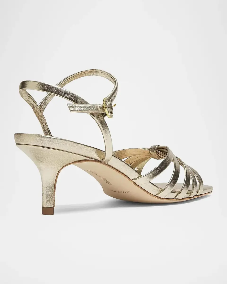 Cinq à Sept Malia Strappy Leather Kitten-Heel Sandals | Thumbnail 2