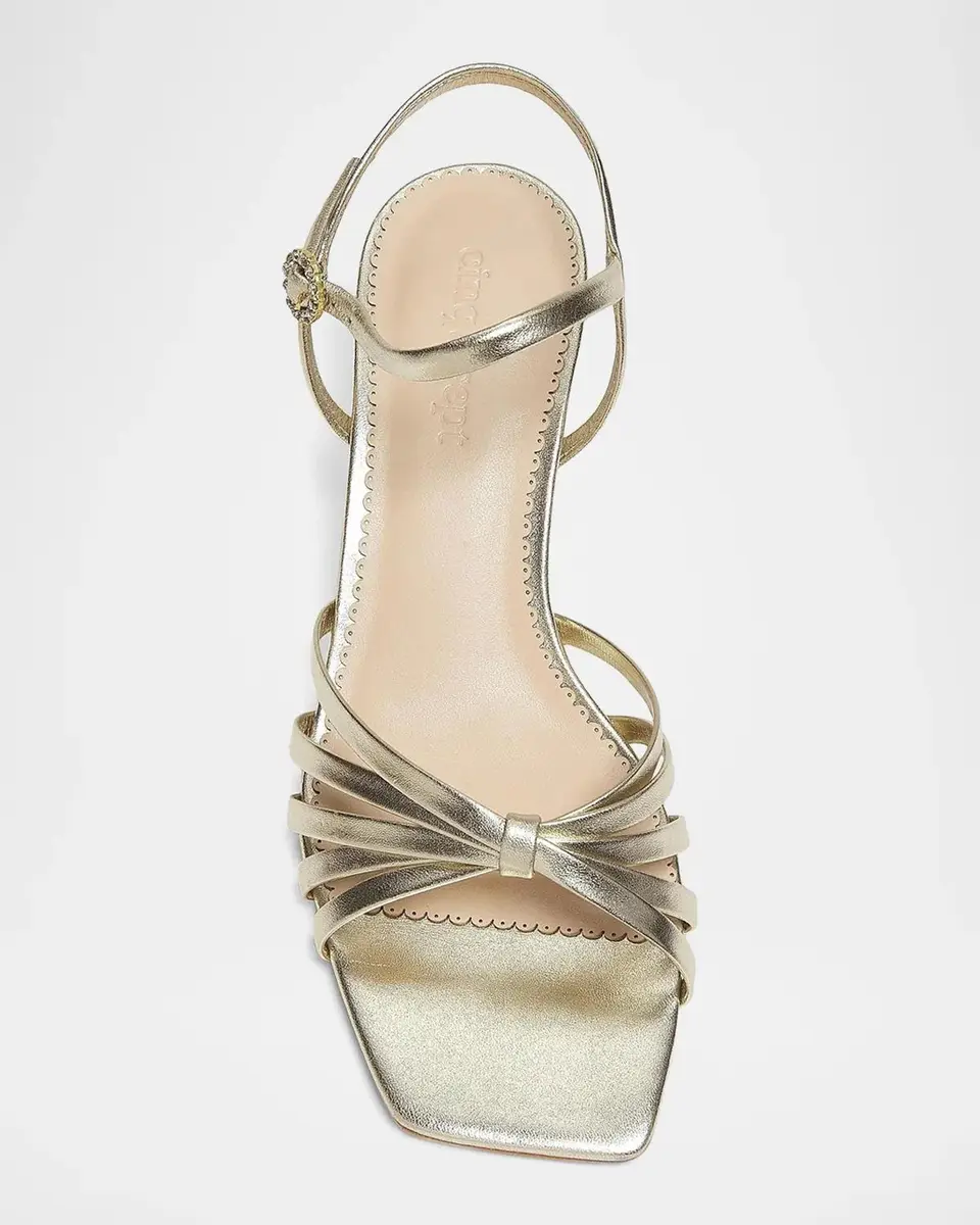Cinq à Sept Malia Strappy Leather Kitten-Heel Sandals | Thumbnail 4