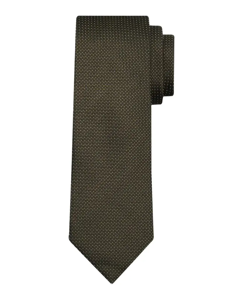 Zegna Men's Micro-Jacquard Silk Tie