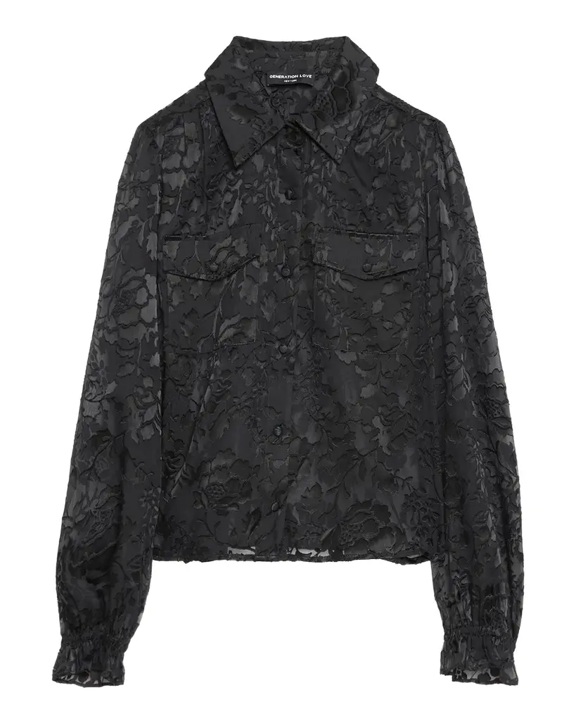 Generation Love Priya Floral Burnout Shirt