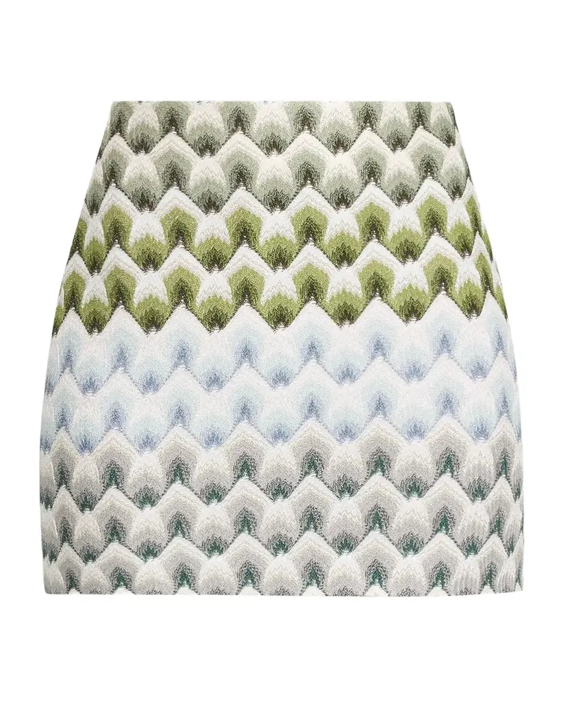 Metallic Lace Knit Mini Skirt Metallic Lace Knit Mini Skirt