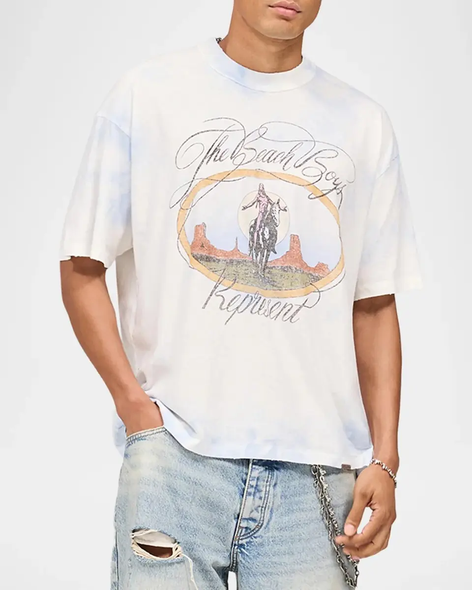 Represent x The Beach Boys Men's Western Logo T-Shirt | Thumbnail 4 Represent x The Beach Boys Men's Western Logo T-Shirt | Thumbnail 4
