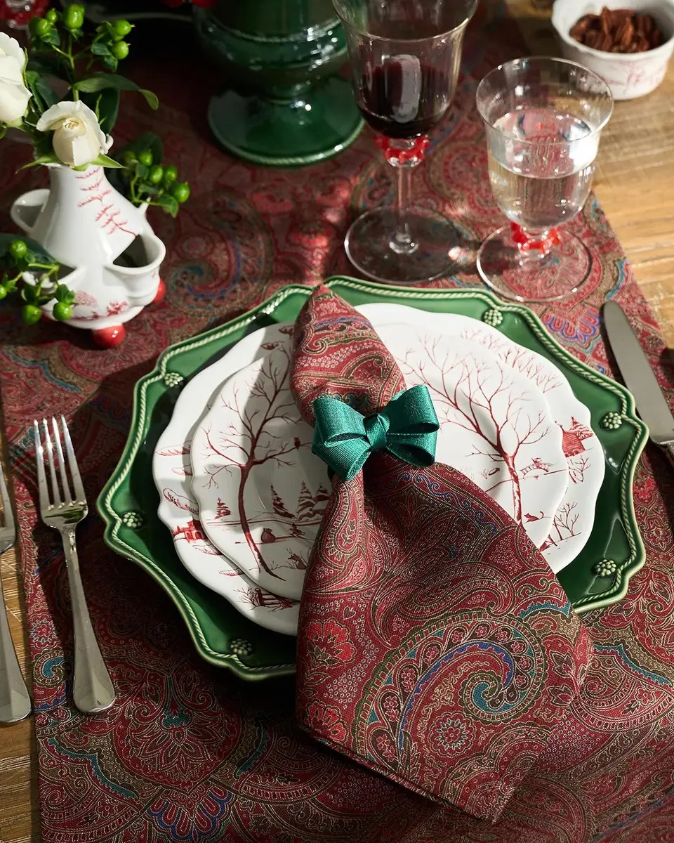 Juliska Paisley Table Runner, 18" x 90" | Thumbnail 3 Juliska Paisley Table Runner, 18" x 90" | Thumbnail 3