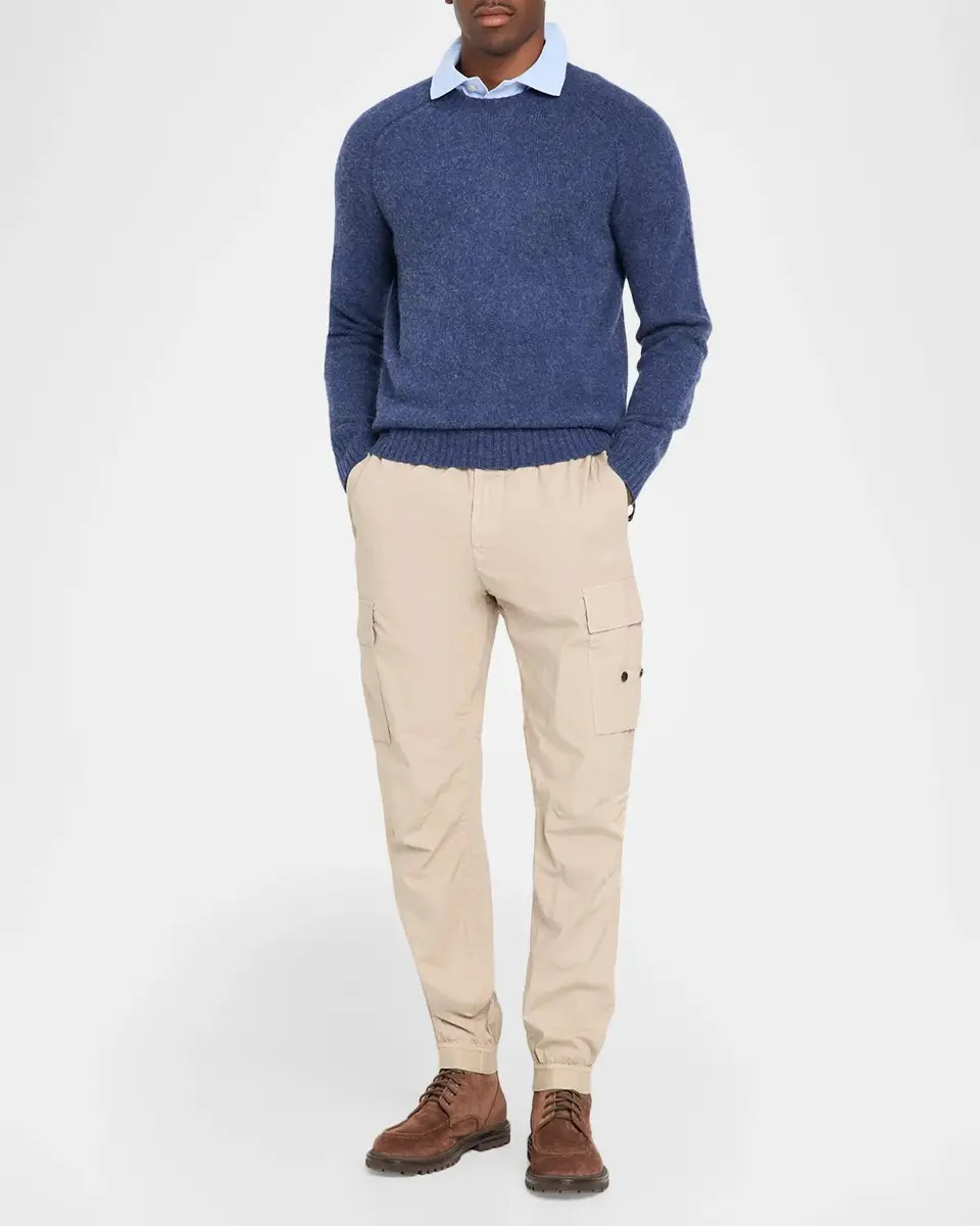 Polo Ralph Lauren Men's Wool and Cashmere Elbow-Patch Crewneck Sweater | Thumbnail 2