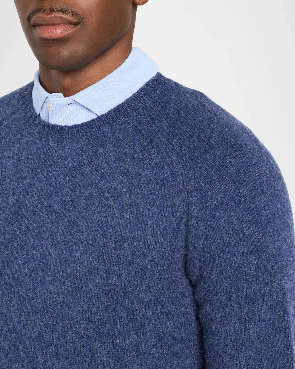 Polo Ralph Lauren Men's Wool and Cashmere Elbow-Patch Crewneck Sweater | Thumbnail 5