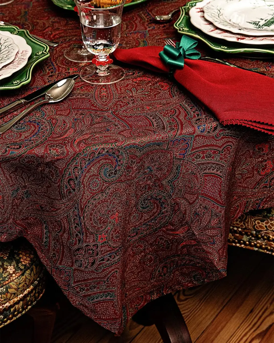 Juliska Paisley Tablecloth, 60" x 120" | Thumbnail 3 Juliska Paisley Tablecloth, 60" x 120" | Thumbnail 3