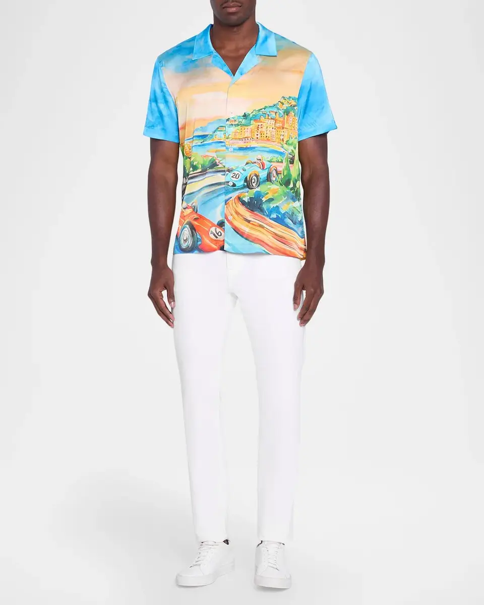 Monfrère Men's Bond Viscose Button-Down Shirt | Thumbnail 2 Monfrère Men's Bond Viscose Button-Down Shirt | Thumbnail 2