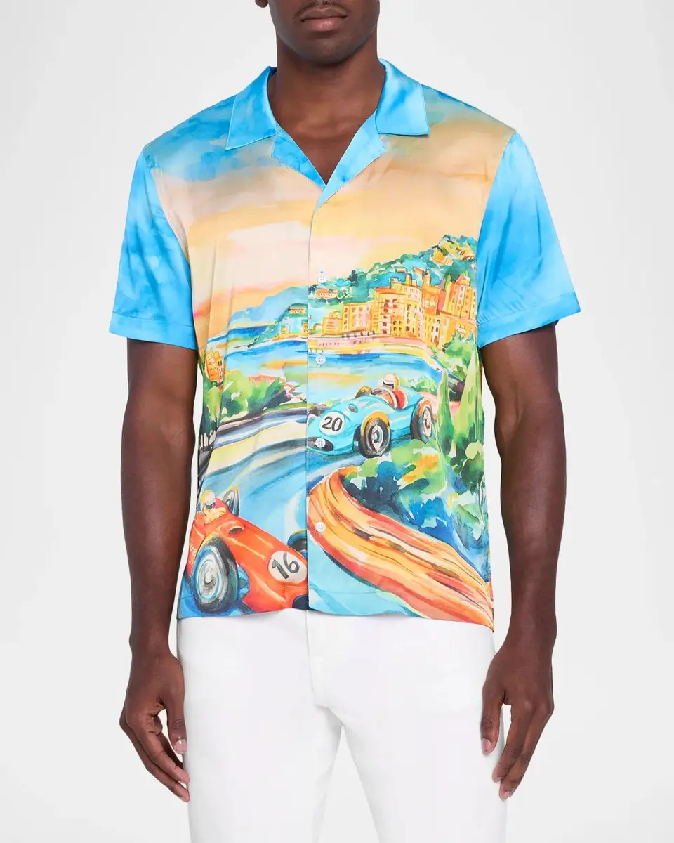 Monfrère Men's Bond Viscose Button-Down Shirt | Thumbnail 4 Monfrère Men's Bond Viscose Button-Down Shirt | Thumbnail 4