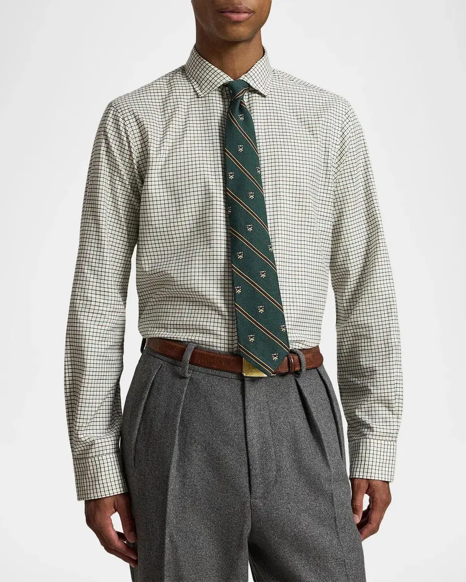 Polo Ralph Lauren Men's Plaid Twill Classic-Fit Shirt | Thumbnail 4 Polo Ralph Lauren Men's Plaid Twill Classic-Fit Shirt | Thumbnail 4
