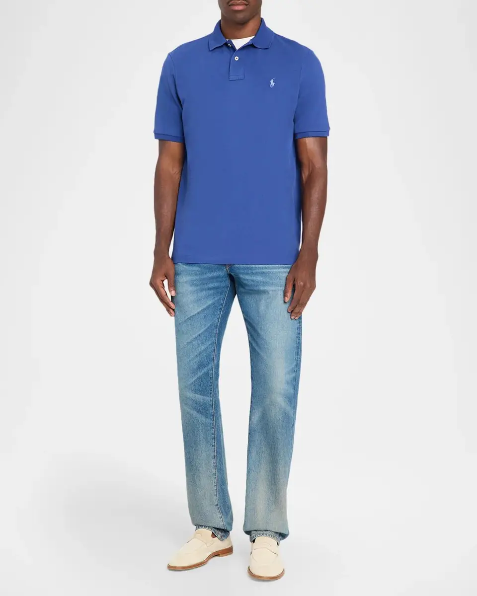 Polo Ralph Lauren Men's The Iconic Cotton Mesh Polo Shirt | Thumbnail 2 Polo Ralph Lauren Men's The Iconic Cotton Mesh Polo Shirt | Thumbnail 2