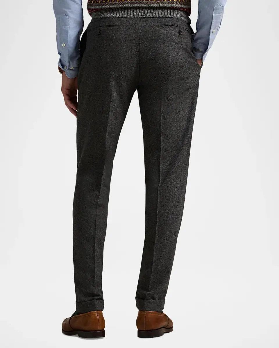 Polo Ralph Lauren Men's Pleated Wool Flannel Trousers | Thumbnail 3 Polo Ralph Lauren Men's Pleated Wool Flannel Trousers | Thumbnail 3