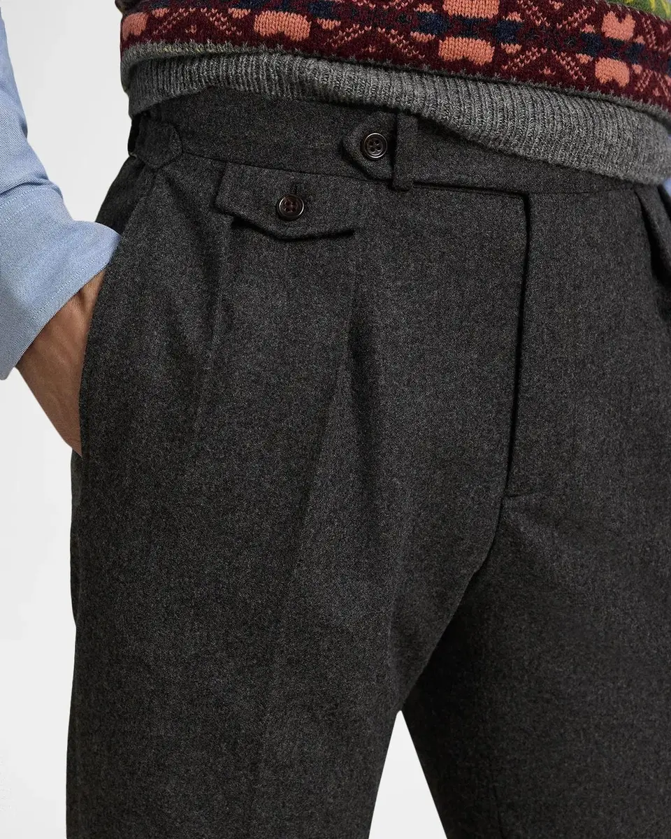 Polo Ralph Lauren Men's Pleated Wool Flannel Trousers | Thumbnail 5 Polo Ralph Lauren Men's Pleated Wool Flannel Trousers | Thumbnail 5