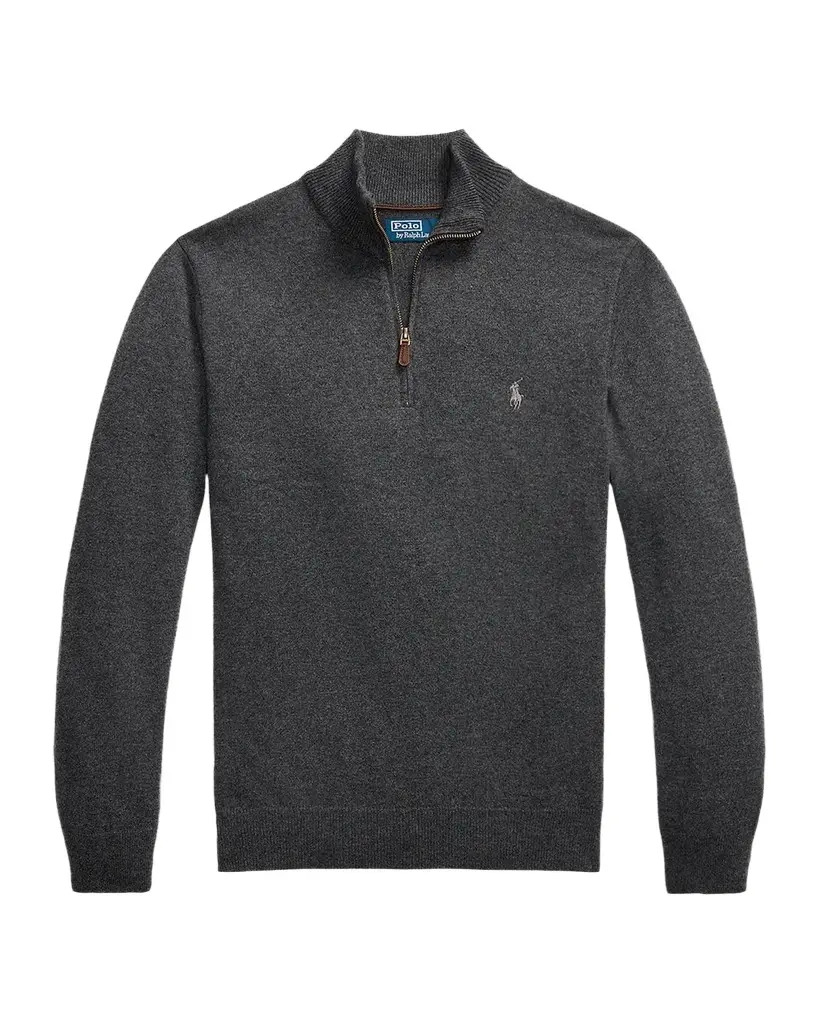 Men's Logo Wool Quarter-Zip Sweater Men's Logo Wool Quarter-Zip Sweater