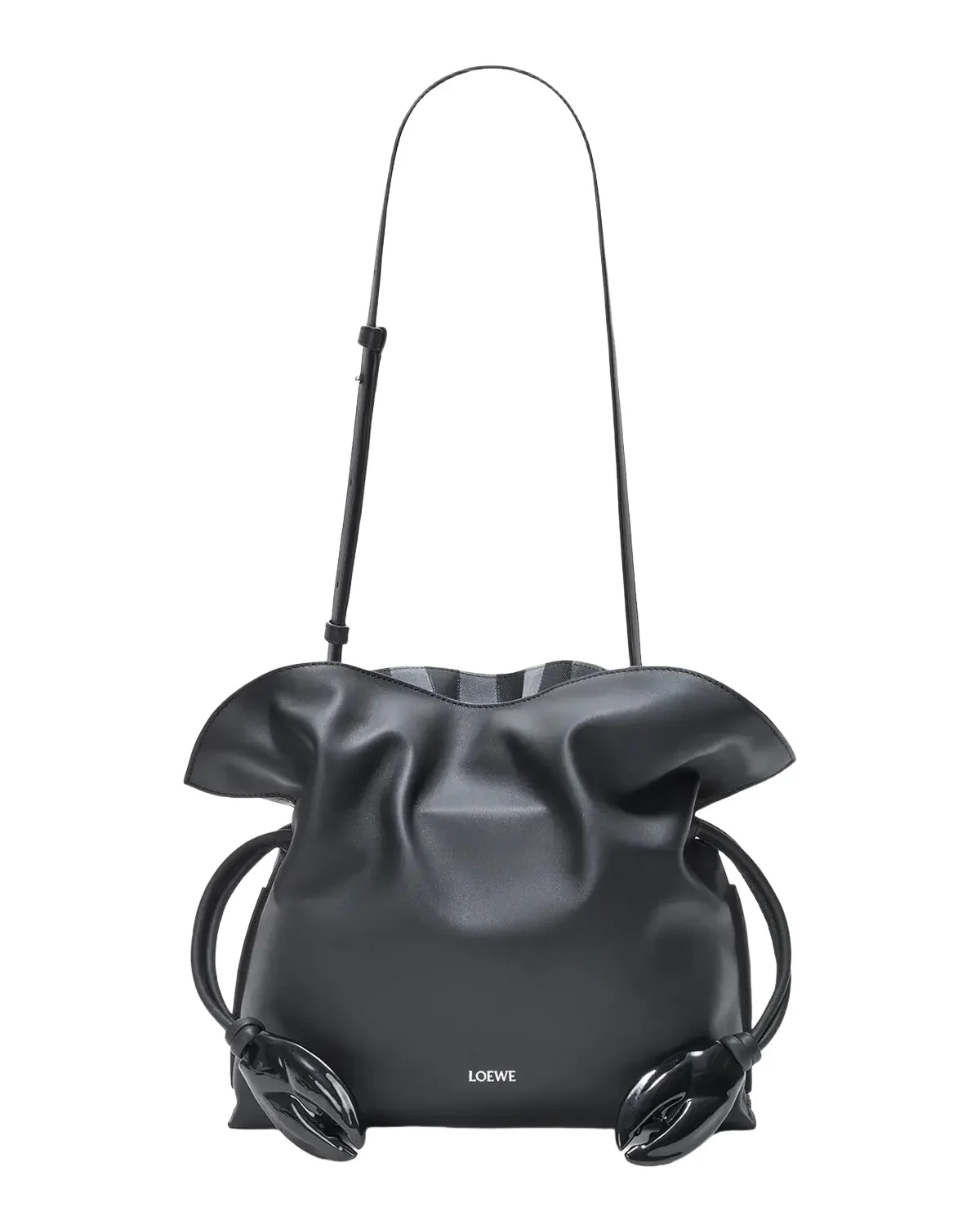 Loewe Flamenco Leather Claw-Embellished Clutch Bag