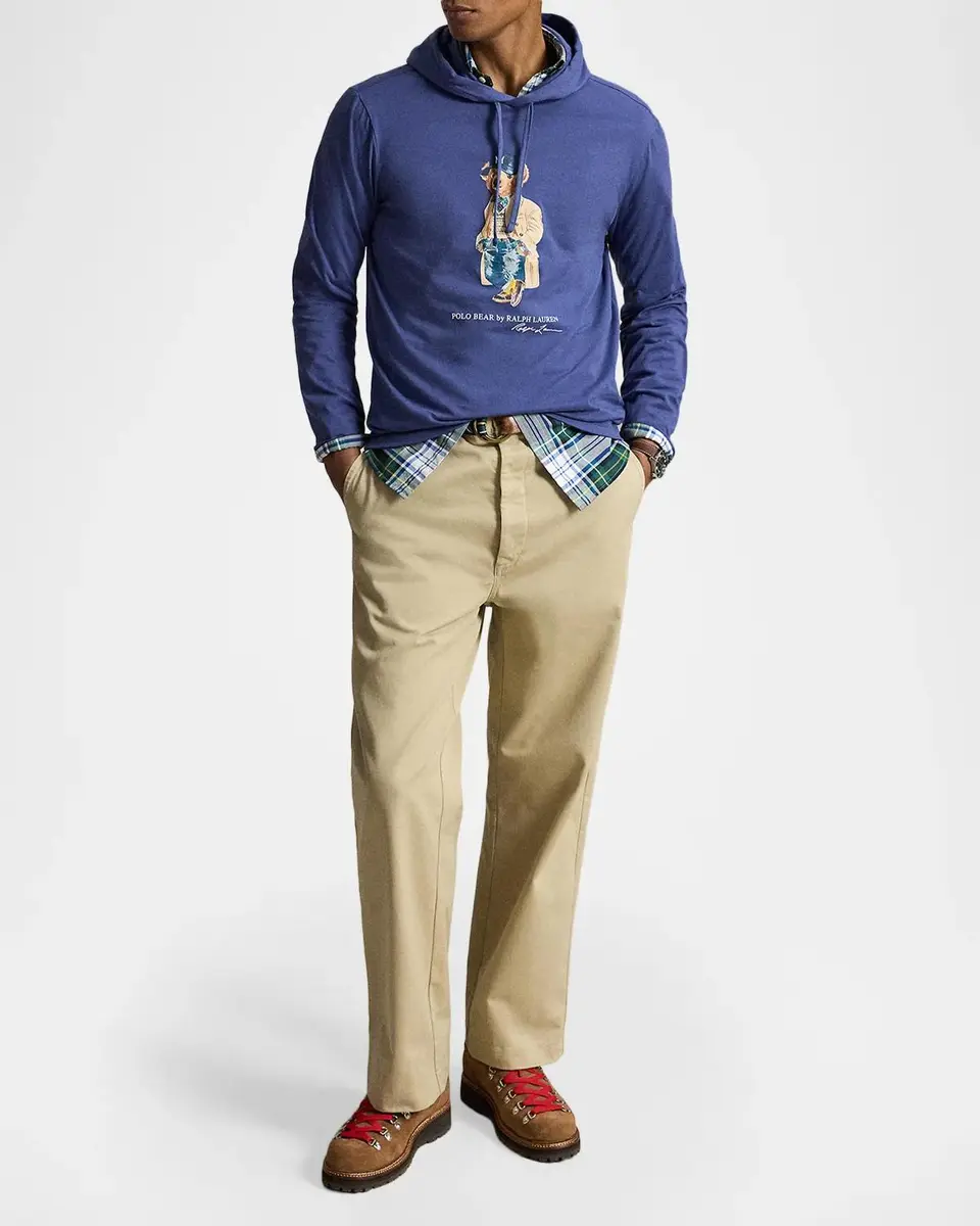 Polo Ralph Lauren Men's Polo Bear Jersey Hooded T-Shirt | Thumbnail 2 Polo Ralph Lauren Men's Polo Bear Jersey Hooded T-Shirt | Thumbnail 2