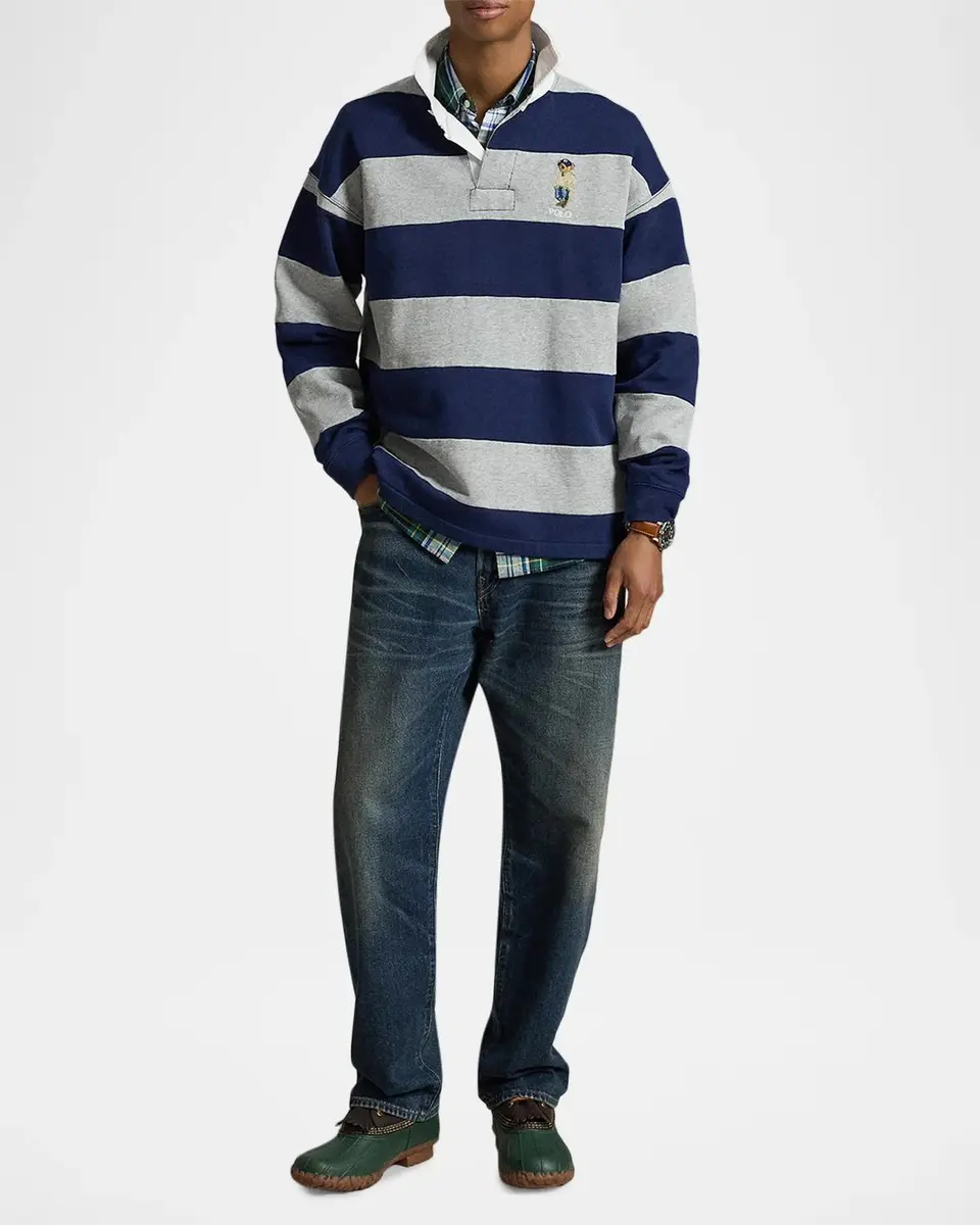 Polo Ralph Lauren Men's Big Fit Polo Bear Rugby Shirt | Thumbnail 2 Polo Ralph Lauren Men's Big Fit Polo Bear Rugby Shirt | Thumbnail 2