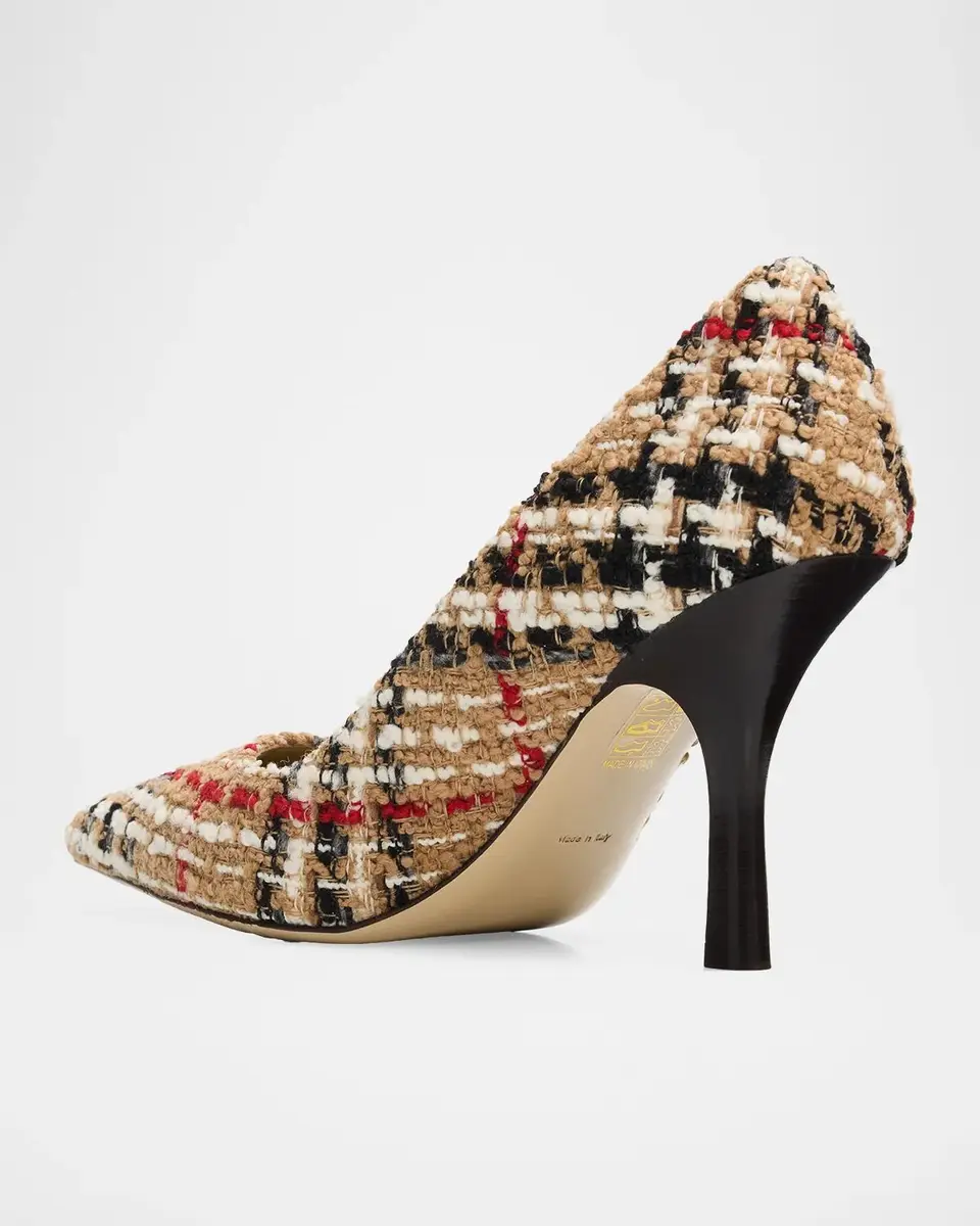 Burberry 90mm Check Boucle Pumps | Thumbnail 4 Burberry 90mm Check Boucle Pumps | Thumbnail 4
