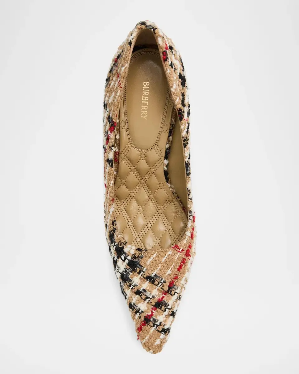 Burberry 90mm Check Boucle Pumps | Thumbnail 6 Burberry 90mm Check Boucle Pumps | Thumbnail 6