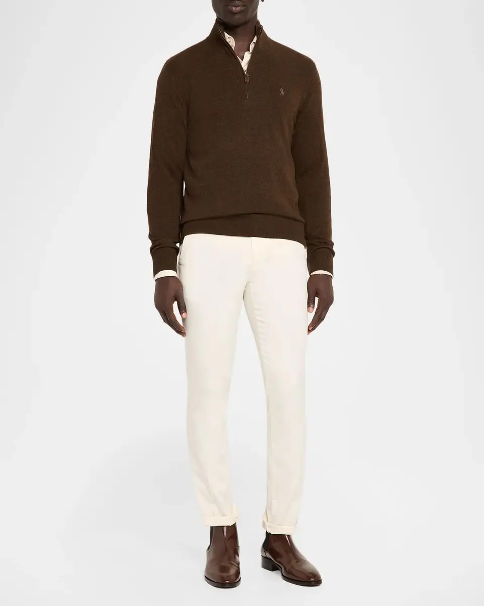 Polo Ralph Lauren Men's Merino Wool Quarter-Zip Sweater | Thumbnail 2 Polo Ralph Lauren Men's Merino Wool Quarter-Zip Sweater | Thumbnail 2