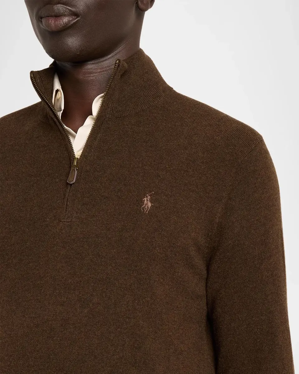 Polo Ralph Lauren Men's Merino Wool Quarter-Zip Sweater | Thumbnail 5 Polo Ralph Lauren Men's Merino Wool Quarter-Zip Sweater | Thumbnail 5