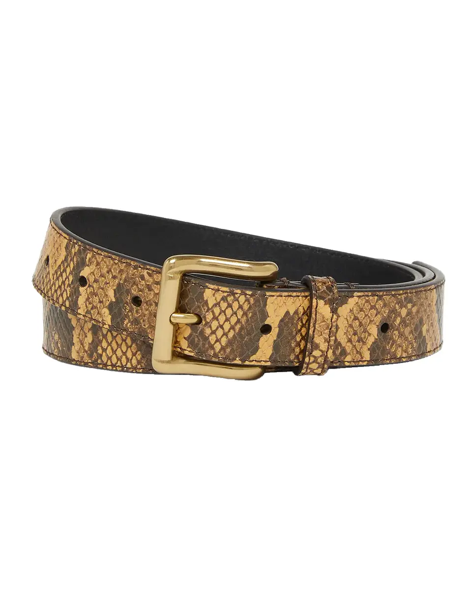 AMIRI Men's Lizard-Effect Leather Belt | Thumbnail 2 AMIRI Men's Lizard-Effect Leather Belt | Thumbnail 2