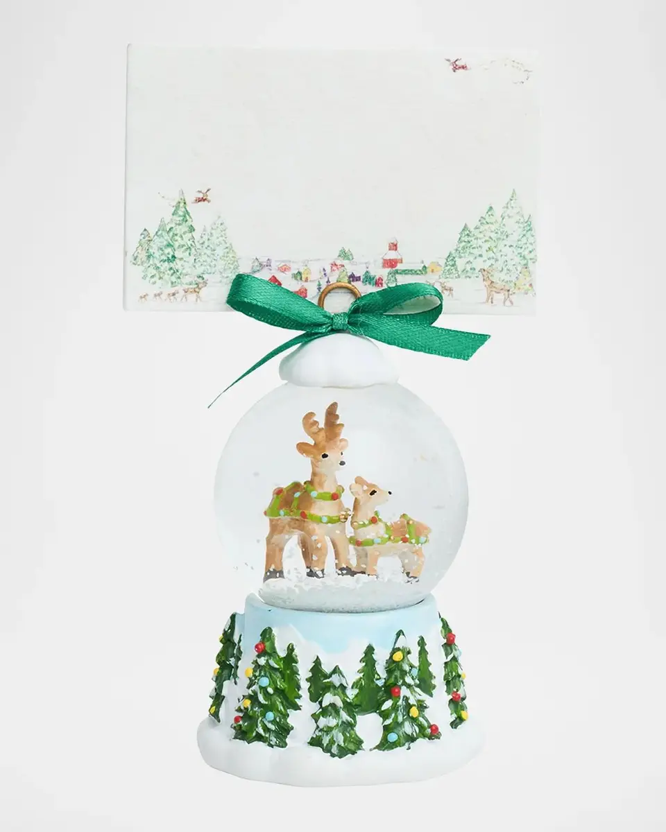 Juliska Berry & Thread North Pole Reindeer Snow Globe Place Card Holder | Thumbnail 2 Juliska Berry & Thread North Pole Reindeer Snow Globe Place Card Holder | Thumbnail 2