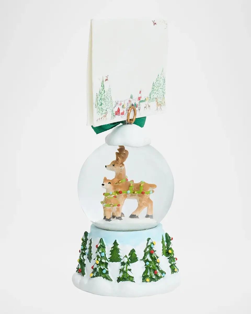 Juliska Berry & Thread North Pole Reindeer Snow Globe Place Card Holder | Thumbnail 3 Juliska Berry & Thread North Pole Reindeer Snow Globe Place Card Holder | Thumbnail 3
