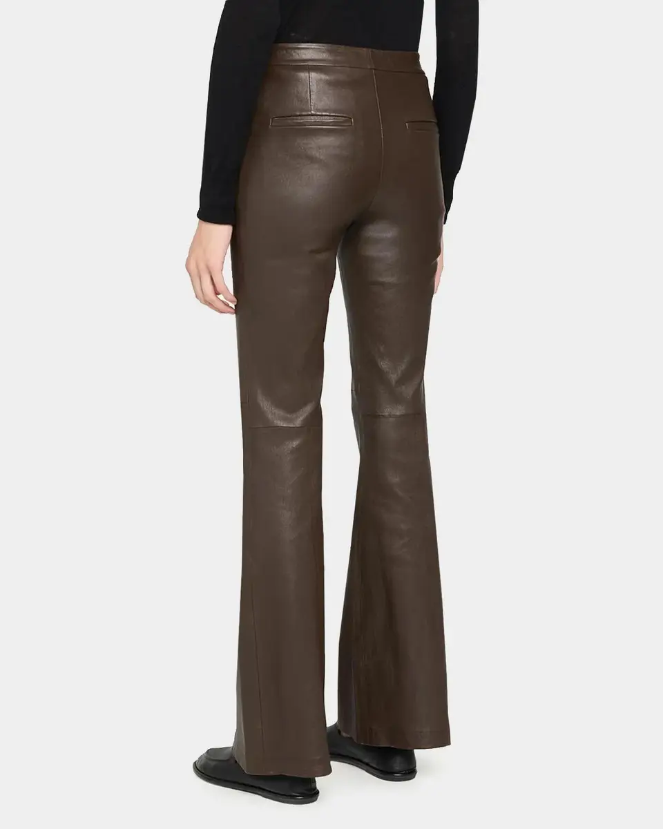Vince Mid-Rise Stretch-Leather Flare Pants | Thumbnail 2 Vince Mid-Rise Stretch-Leather Flare Pants | Thumbnail 2