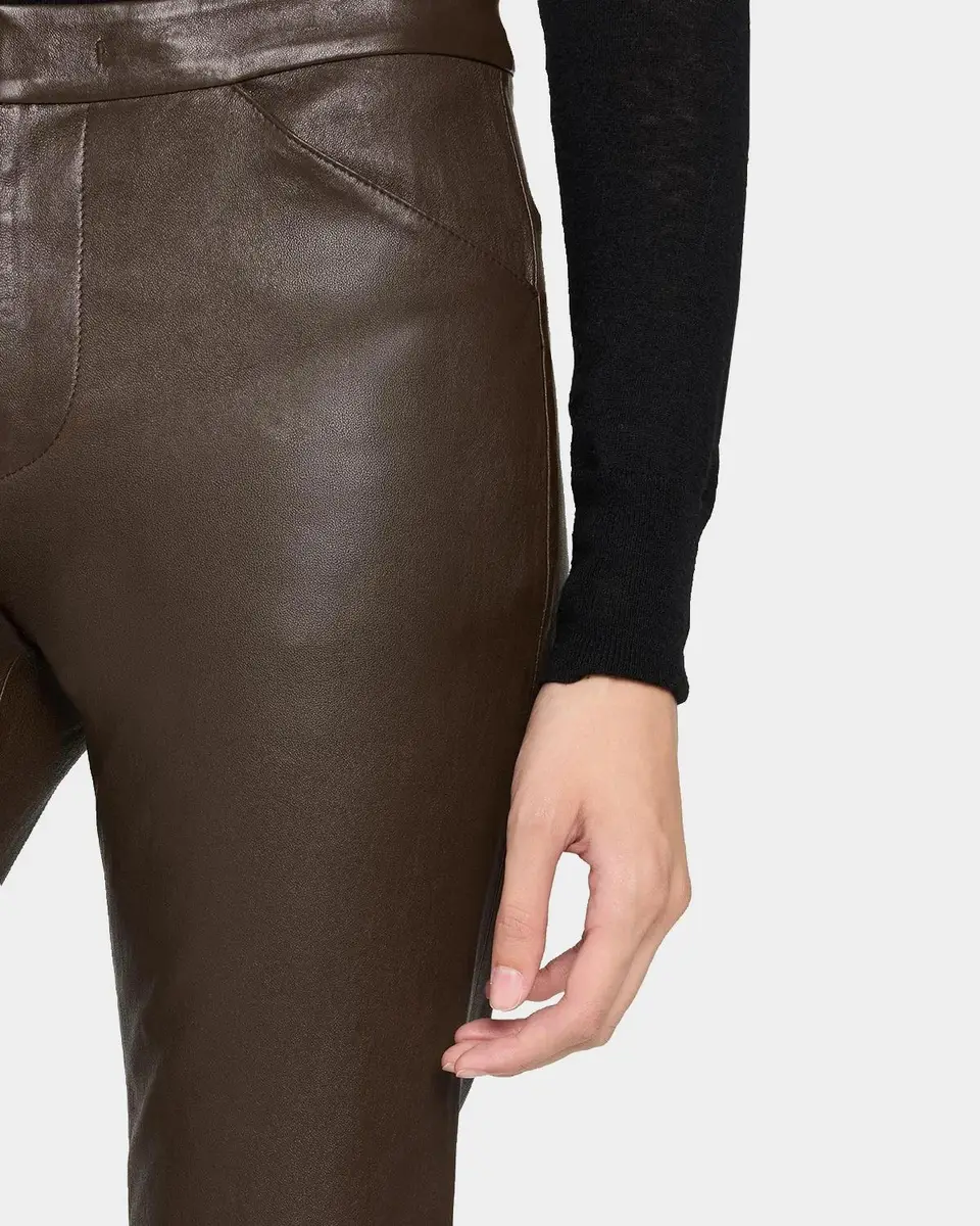 Vince Mid-Rise Stretch-Leather Flare Pants | Thumbnail 4 Vince Mid-Rise Stretch-Leather Flare Pants | Thumbnail 4
