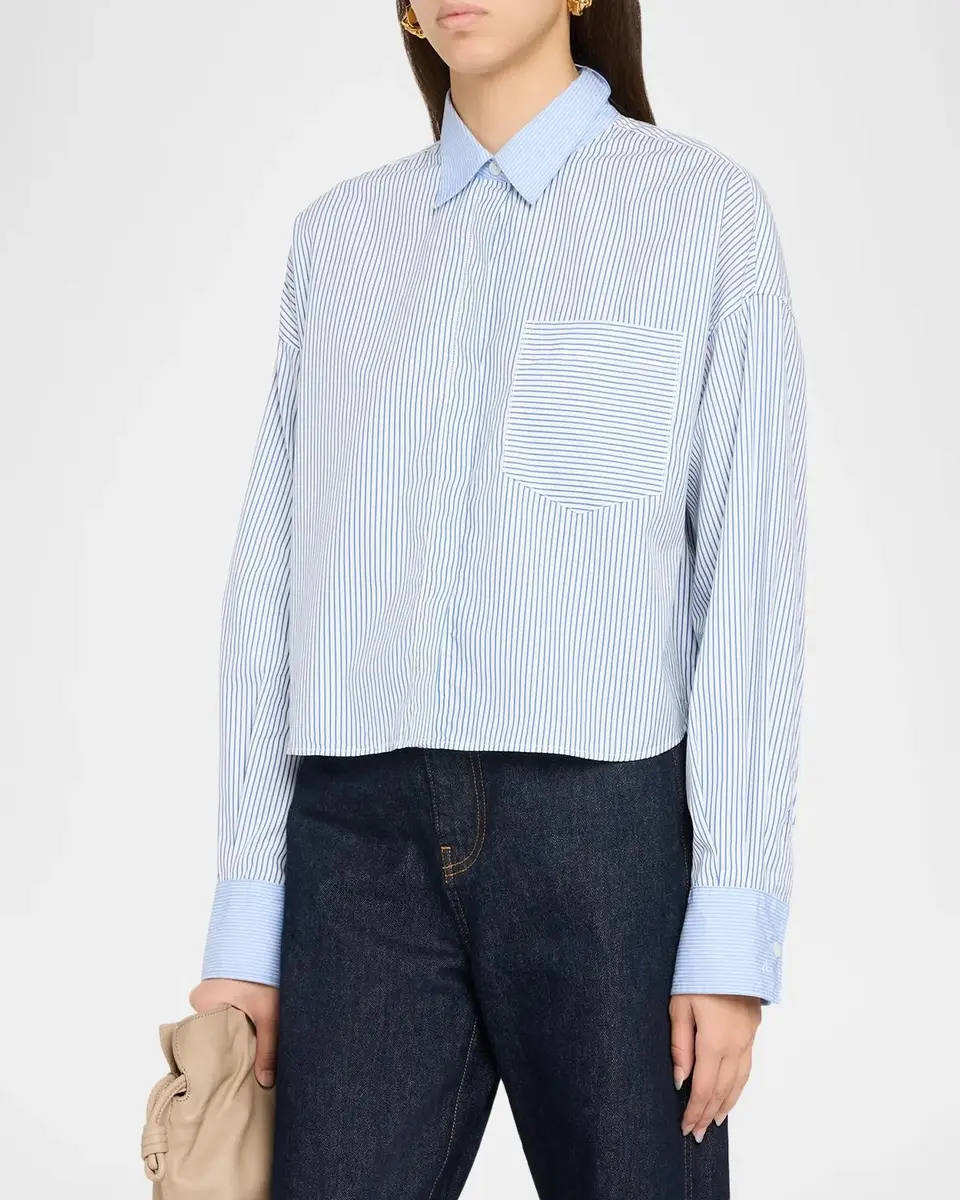rag & bone Marin Multi-Striped Cotton-Poplin Shirt | Thumbnail 4 rag & bone Marin Multi-Striped Cotton-Poplin Shirt | Thumbnail 4