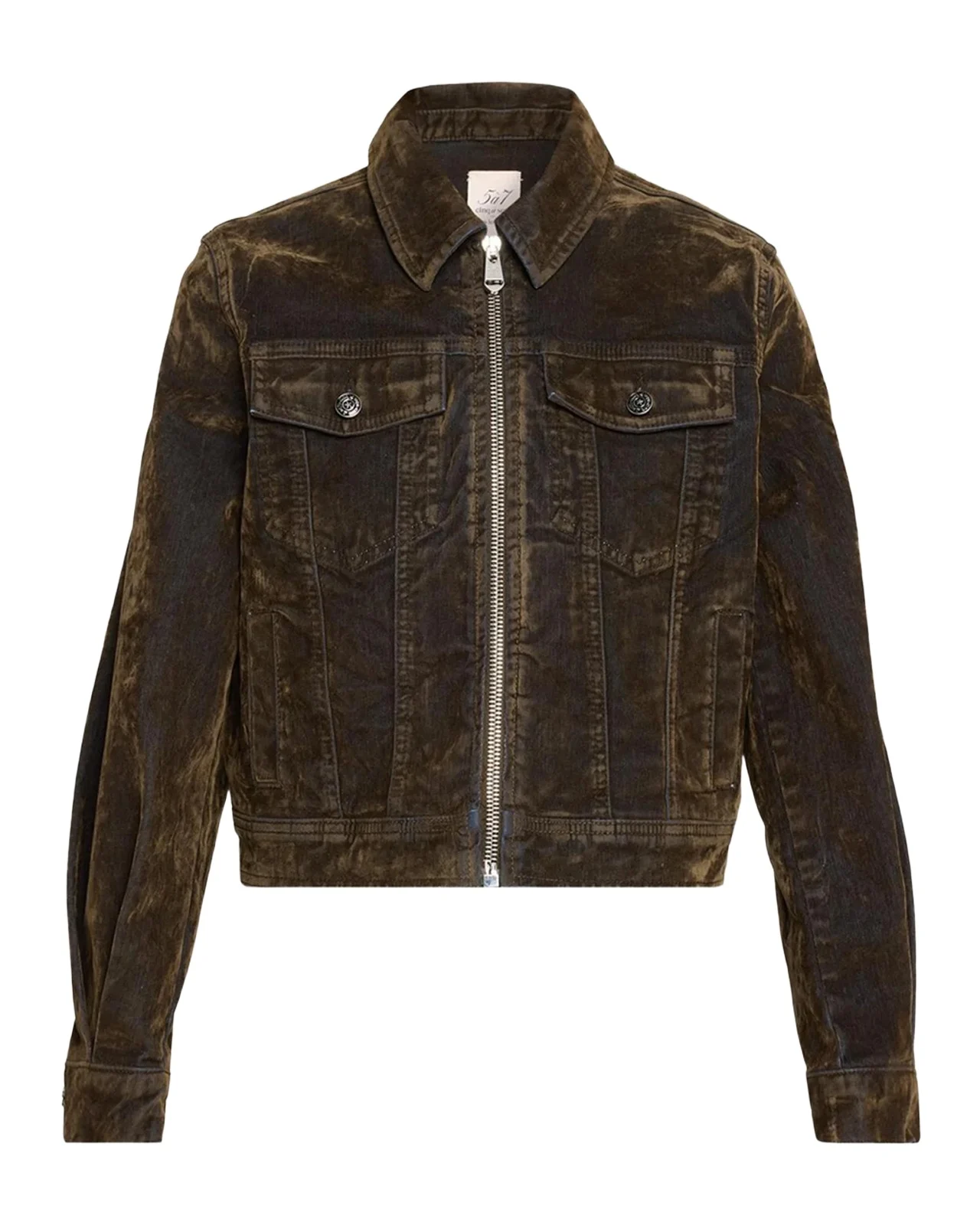 Nicole Flocked Denim Jacket