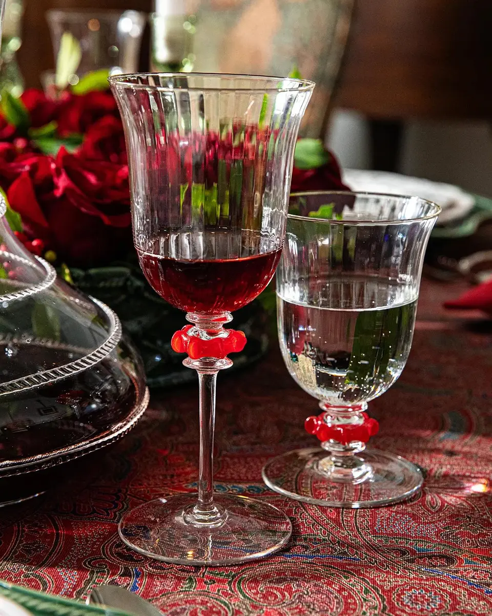 Juliska Nell Ruffle 12 oz. Wine Glass, Ruby | Thumbnail 3 Juliska Nell Ruffle 12 oz. Wine Glass, Ruby | Thumbnail 3