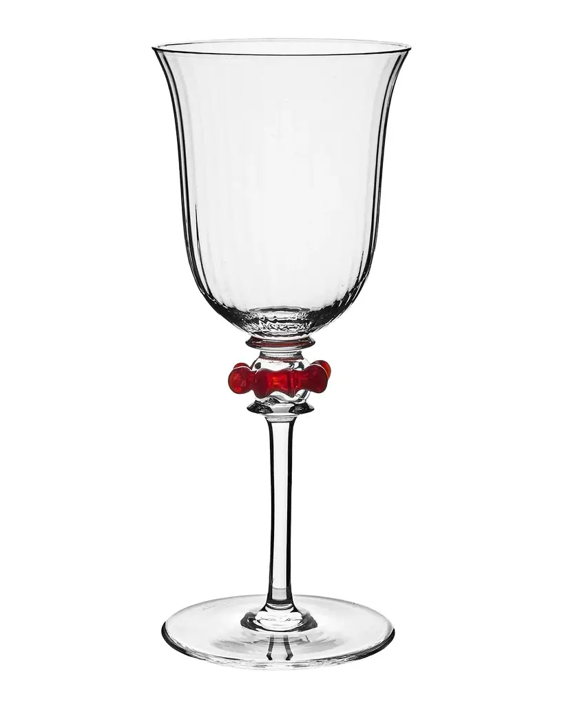 Juliska Nell Ruffle 12 oz. Wine Glass, Ruby