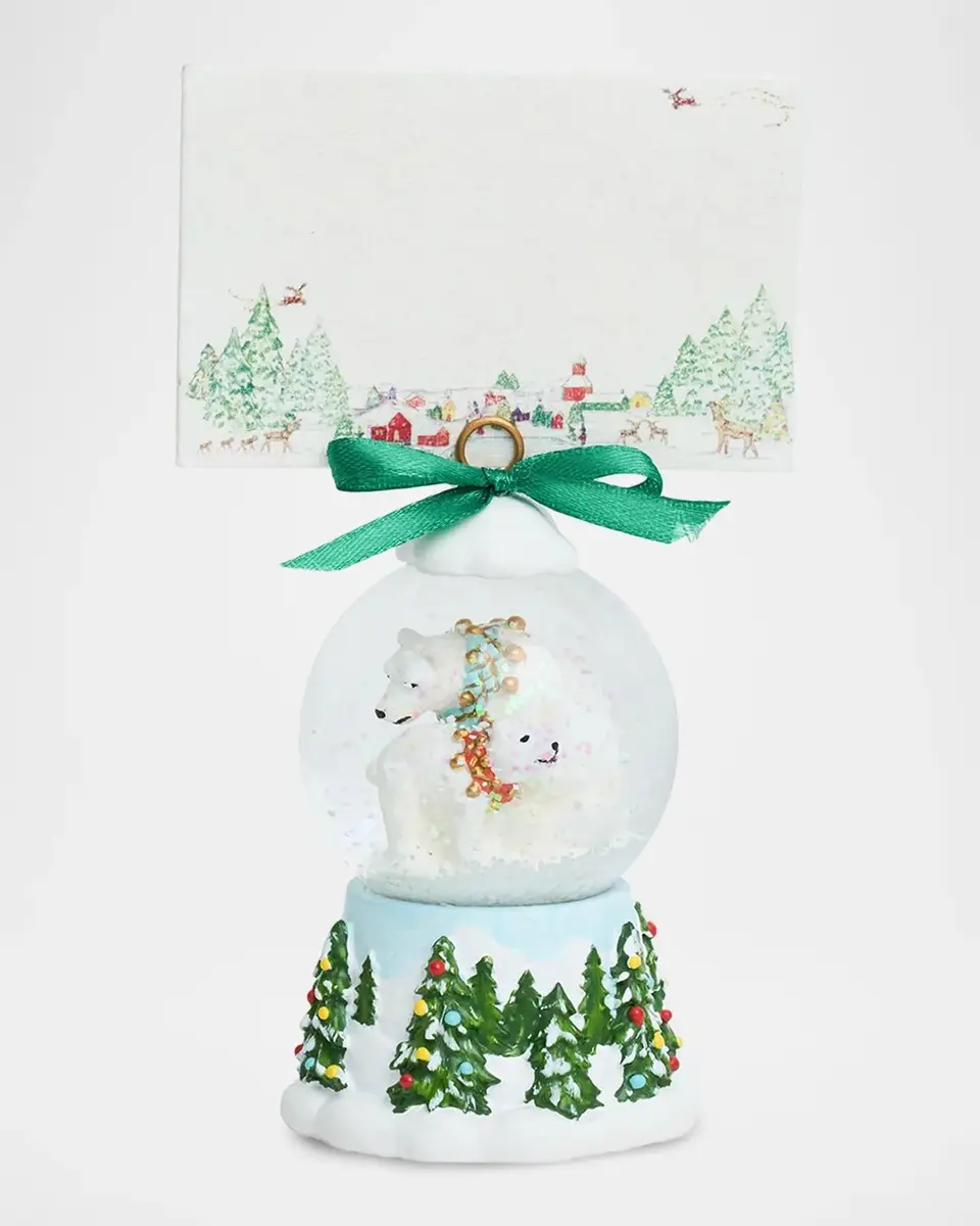 Juliska Berry & Thread North Pole Polar Bear Snow Globe Place Card Holder | Thumbnail 2 Juliska Berry & Thread North Pole Polar Bear Snow Globe Place Card Holder | Thumbnail 2
