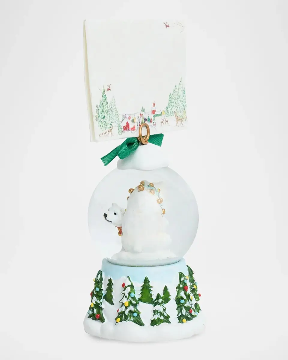 Juliska Berry & Thread North Pole Polar Bear Snow Globe Place Card Holder | Thumbnail 3 Juliska Berry & Thread North Pole Polar Bear Snow Globe Place Card Holder | Thumbnail 3