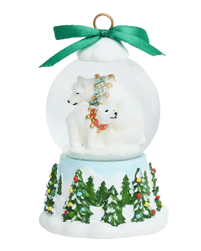 Berry & Thread North Pole Polar Bear Snow Globe Place Card Holder Berry & Thread North Pole Polar Bear Snow Globe Place Card Holder