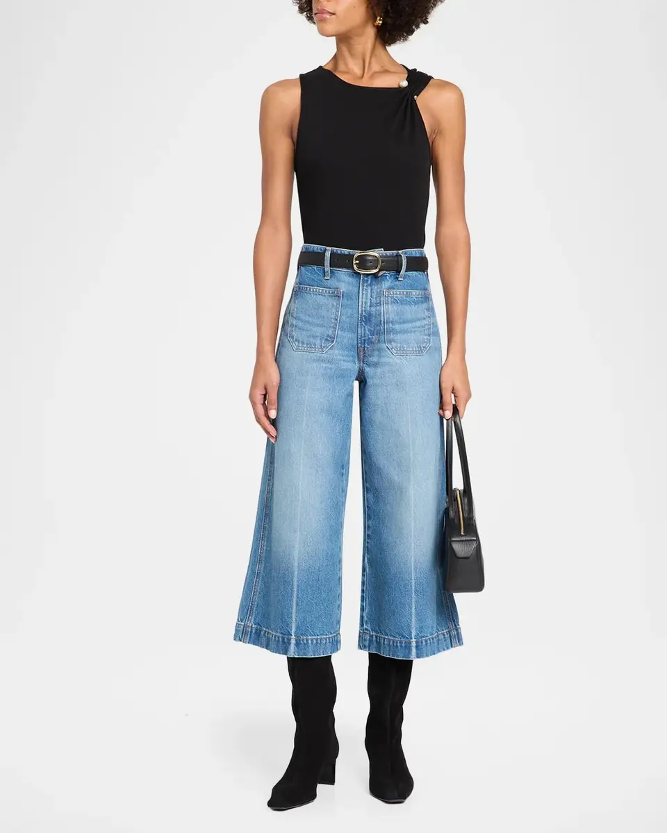 Veronica Beard Marlowe High-Rise Wide-Leg Culottes | Thumbnail 2 Veronica Beard Marlowe High-Rise Wide-Leg Culottes | Thumbnail 2