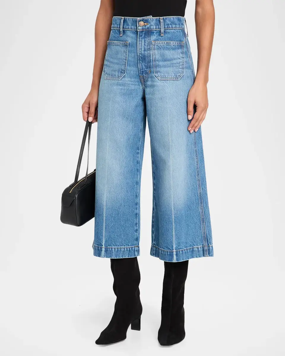 Veronica Beard Marlowe High-Rise Wide-Leg Culottes | Thumbnail 4 Veronica Beard Marlowe High-Rise Wide-Leg Culottes | Thumbnail 4