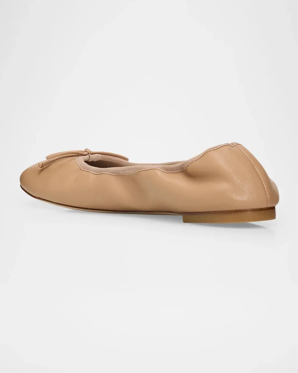 Stuart Weitzman Nia Ruched Leather Ballet Flats | Thumbnail 2 Stuart Weitzman Nia Ruched Leather Ballet Flats | Thumbnail 2