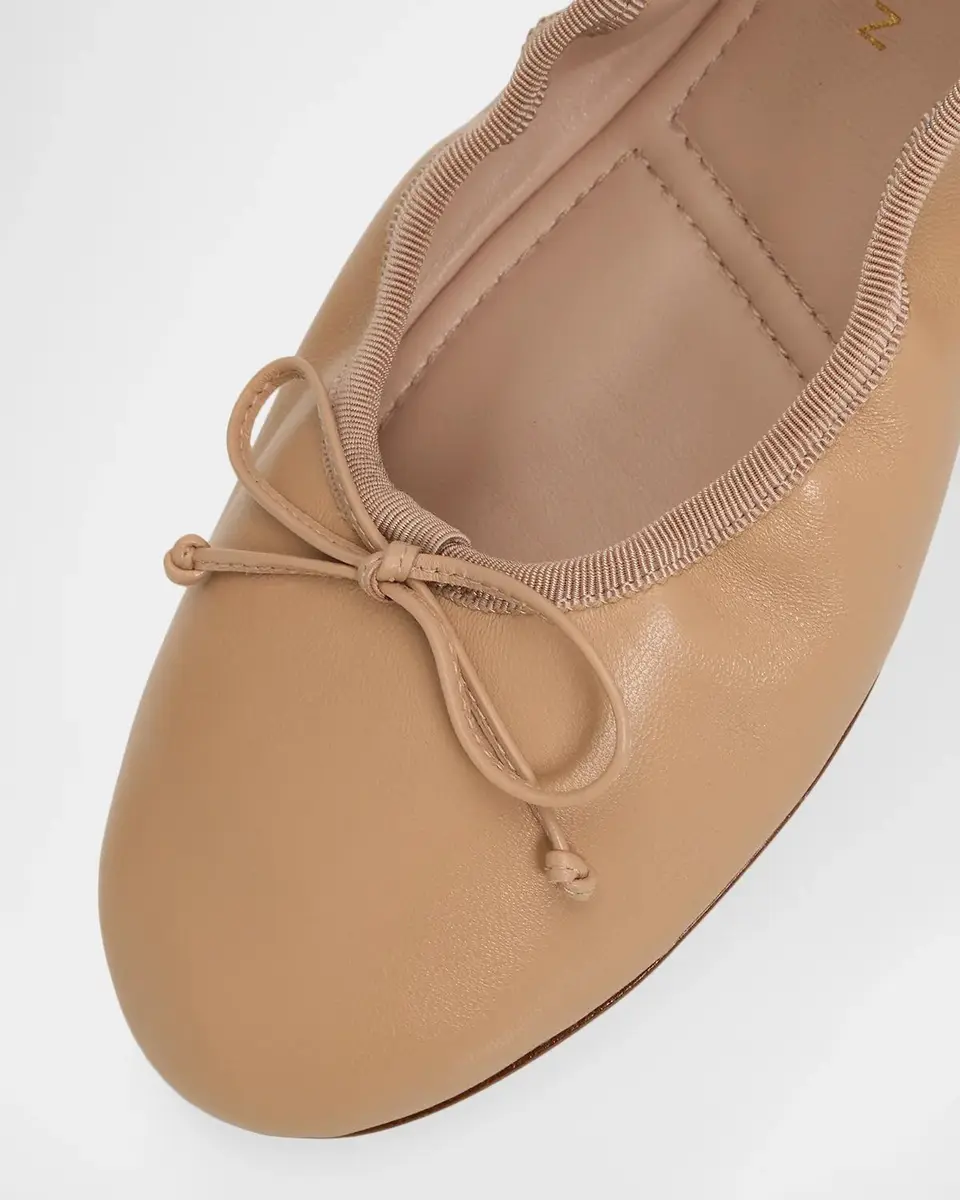 Stuart Weitzman Nia Ruched Leather Ballet Flats | Thumbnail 3 Stuart Weitzman Nia Ruched Leather Ballet Flats | Thumbnail 3
