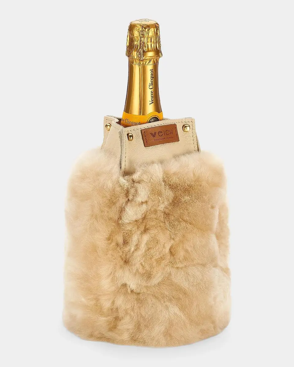 Weich Couture Alpaca Frio Leather & Alpaca Fur Bottle Cooler | Thumbnail 2 Weich Couture Alpaca Frio Leather & Alpaca Fur Bottle Cooler | Thumbnail 2