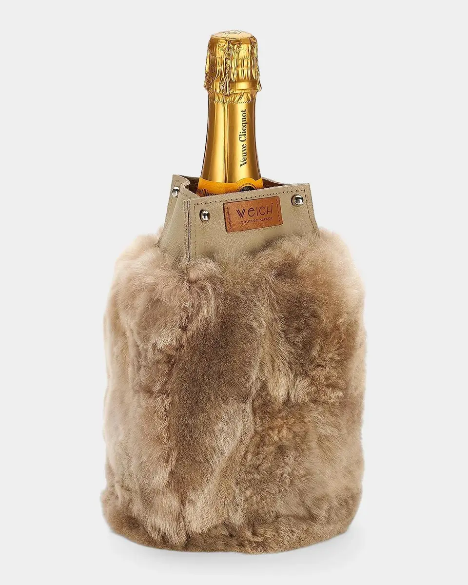 Weich Couture Alpaca Frio Leather & Alpaca Fur Bottle Cooler | Thumbnail 3 Weich Couture Alpaca Frio Leather & Alpaca Fur Bottle Cooler | Thumbnail 3