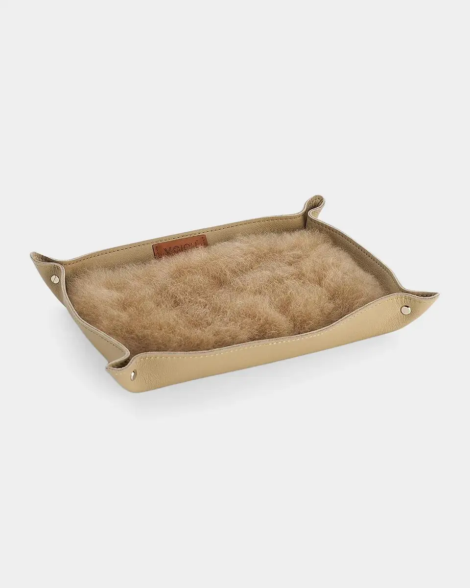 Weich Couture Alpaca Todo Leather & Alpaca Fur Rectangular Catchall Tray | Thumbnail 2 Weich Couture Alpaca Todo Leather & Alpaca Fur Rectangular Catchall Tray | Thumbnail 2