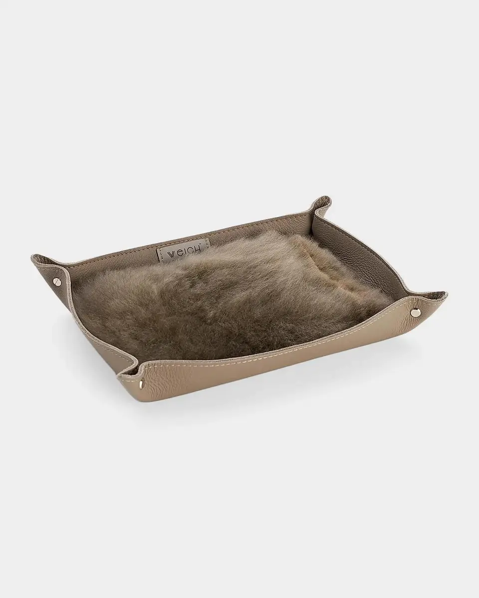 Weich Couture Alpaca Todo Leather & Alpaca Fur Rectangular Catchall Tray | Thumbnail 3 Weich Couture Alpaca Todo Leather & Alpaca Fur Rectangular Catchall Tray | Thumbnail 3