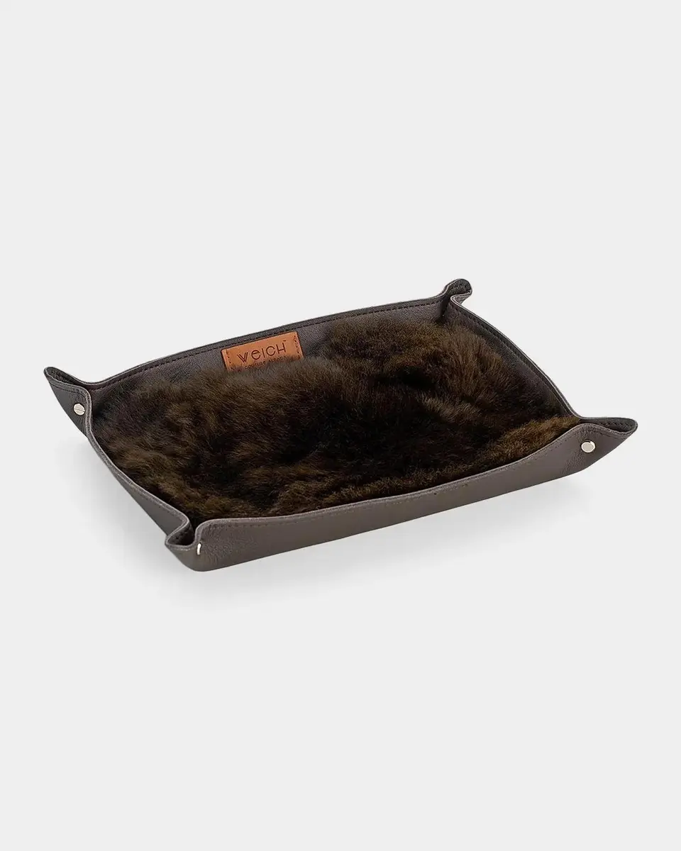 Weich Couture Alpaca Todo Leather & Alpaca Fur Rectangular Catchall Tray | Thumbnail 4 Weich Couture Alpaca Todo Leather & Alpaca Fur Rectangular Catchall Tray | Thumbnail 4