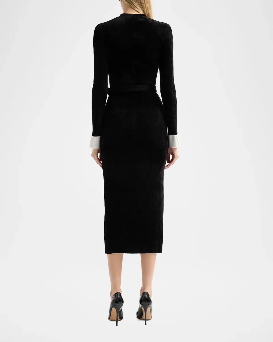 Self-Portrait Chenille Knit Midi Dress | Thumbnail 3 Self-Portrait Chenille Knit Midi Dress | Thumbnail 3