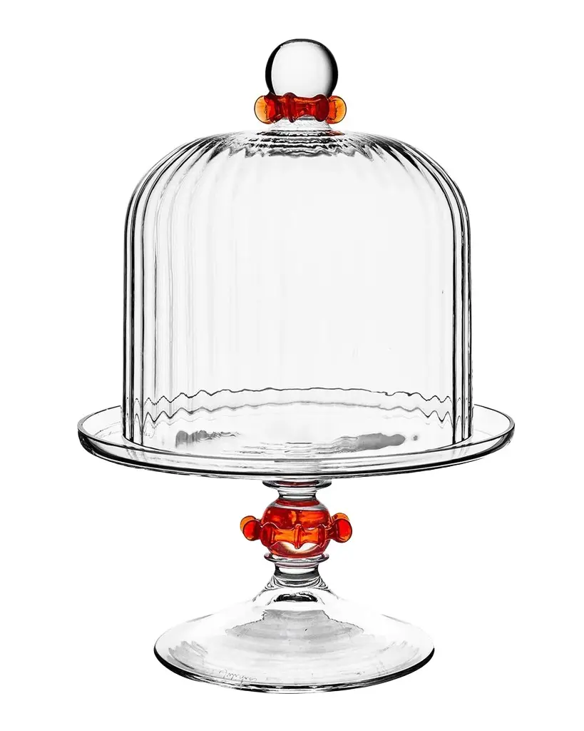 Nell Ruffle Petite Cake Dome & Stand