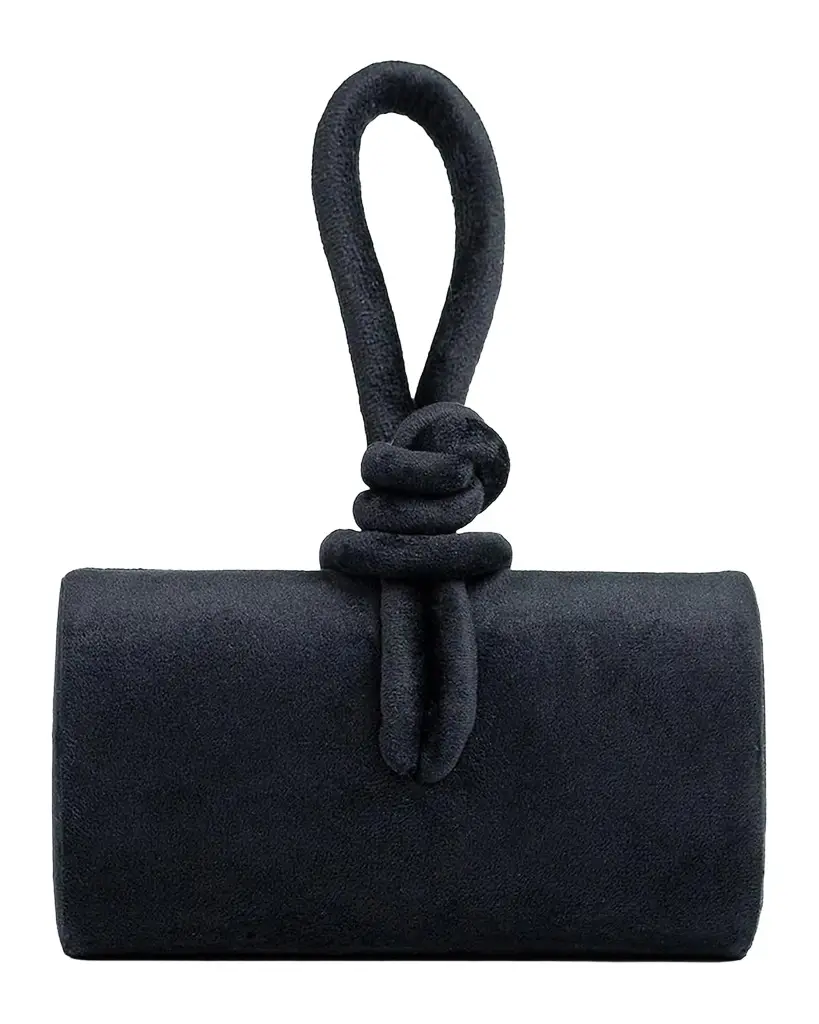 Ahikoza The Amina Velvet Top Handle Bag